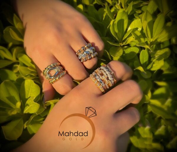 انگشتر چند ردیفه نگین دار - Image 1